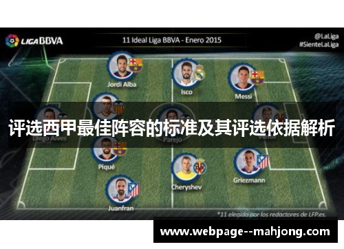 评选西甲最佳阵容的标准及其评选依据解析